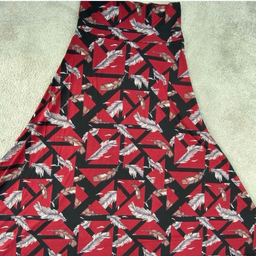 Women's Small Maxi Skirt Feather Print - Lularoe